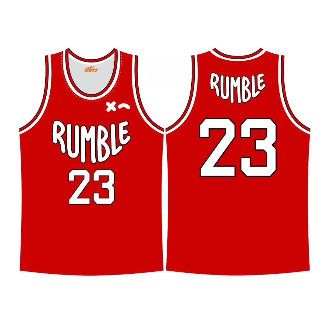 RUMBLE BASKETBALL SINGLET - RED