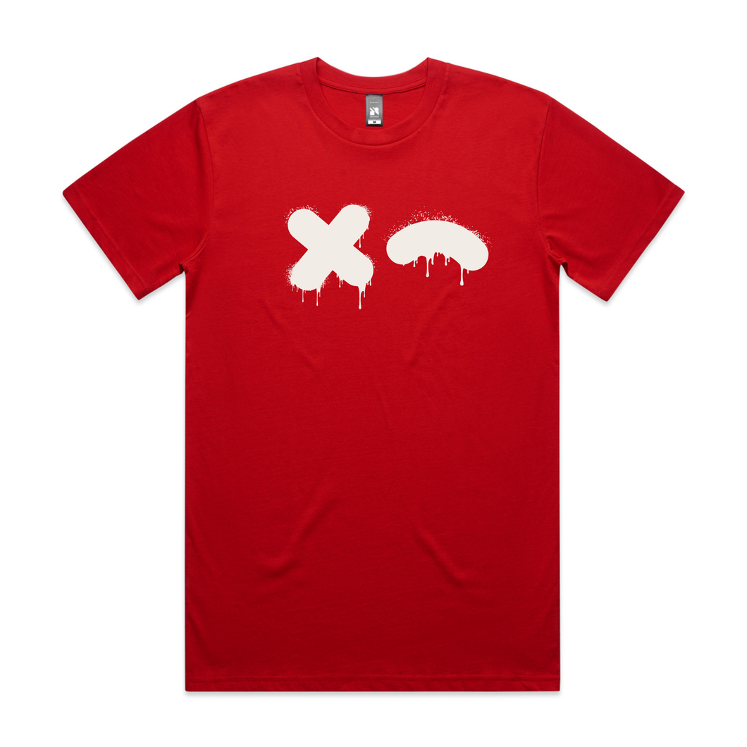 MENS DRIPPED WINK TEE - RED