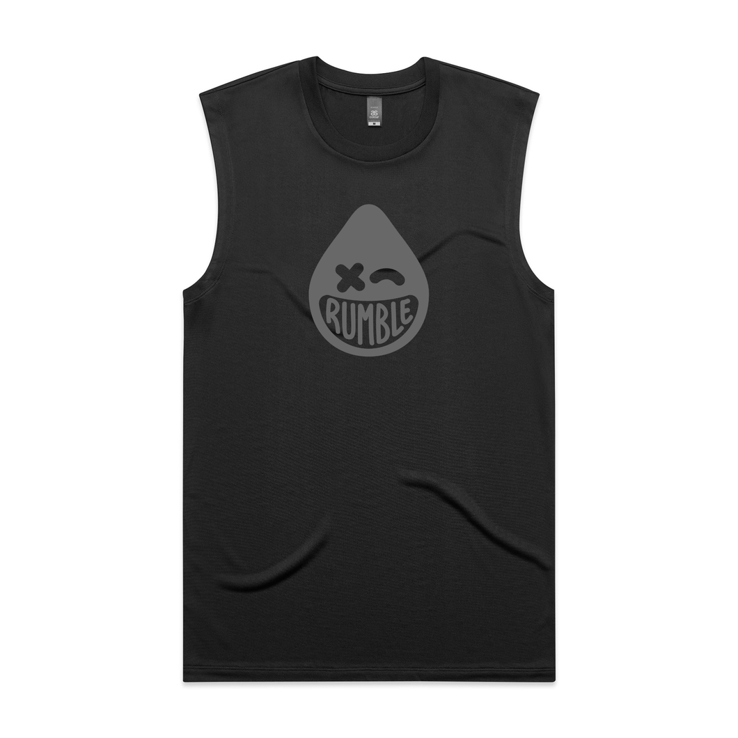 RUMBLE MENS ACTIVE TANK - BLK/GREY