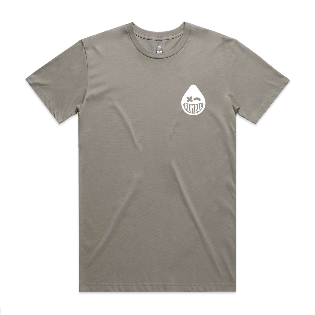 RUMBLE CHECKER MENS TEE - LT GREY