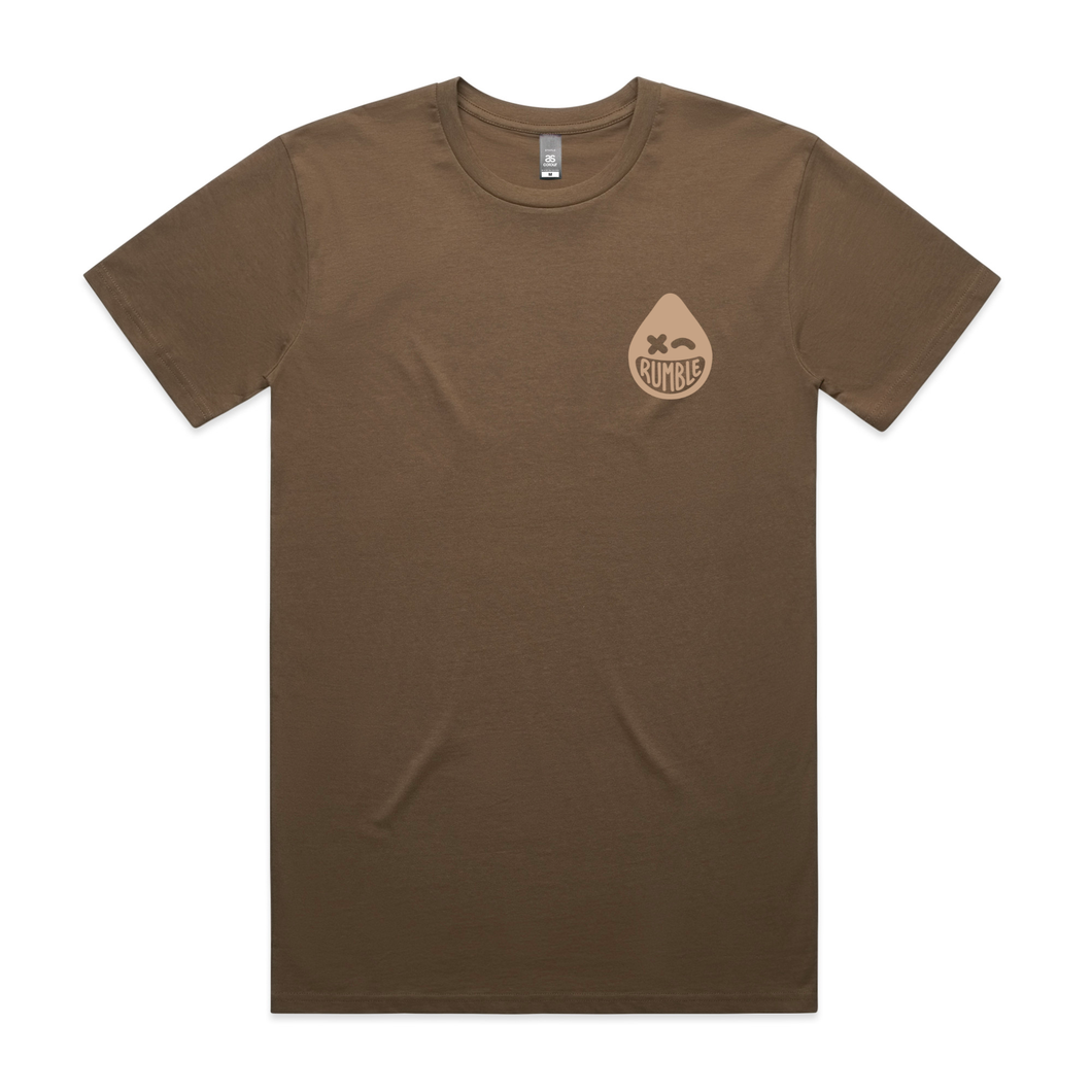 RUMBLE CHECKER MENS TEE - WALNUT