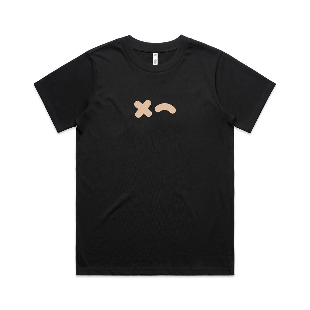 RUMBLE WOMENS HOW YOU FIGHT TEE - BLK/TAN