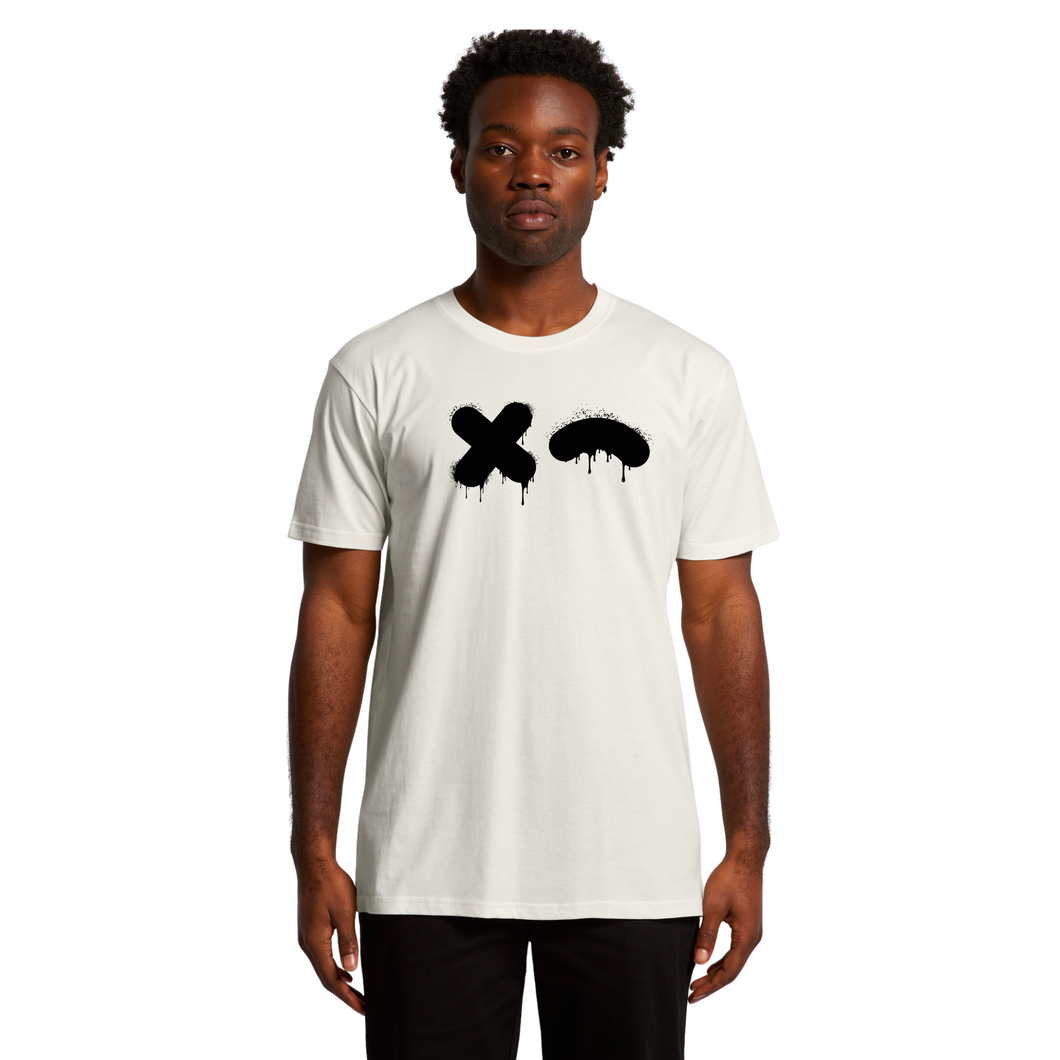 RUMBLE MEN'S ORGANIC PAINTED WINK TEE WHITE