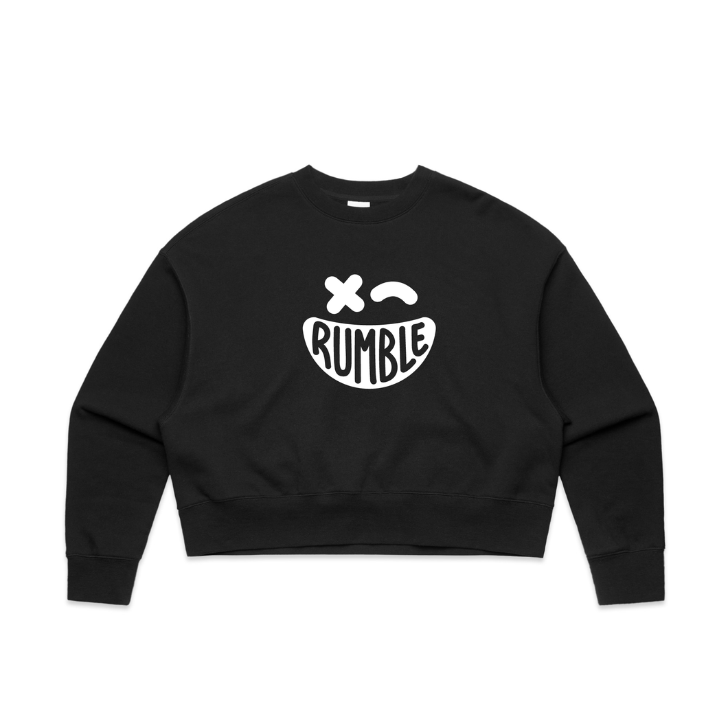 RUMBLE WOMENS OVERSIZED CREW ONYX