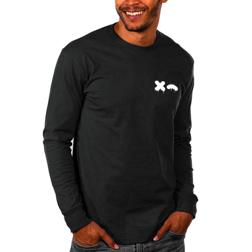 RUMBLE - MEN'S PAINTED WINK LONGSLEEVE - JET BLACK