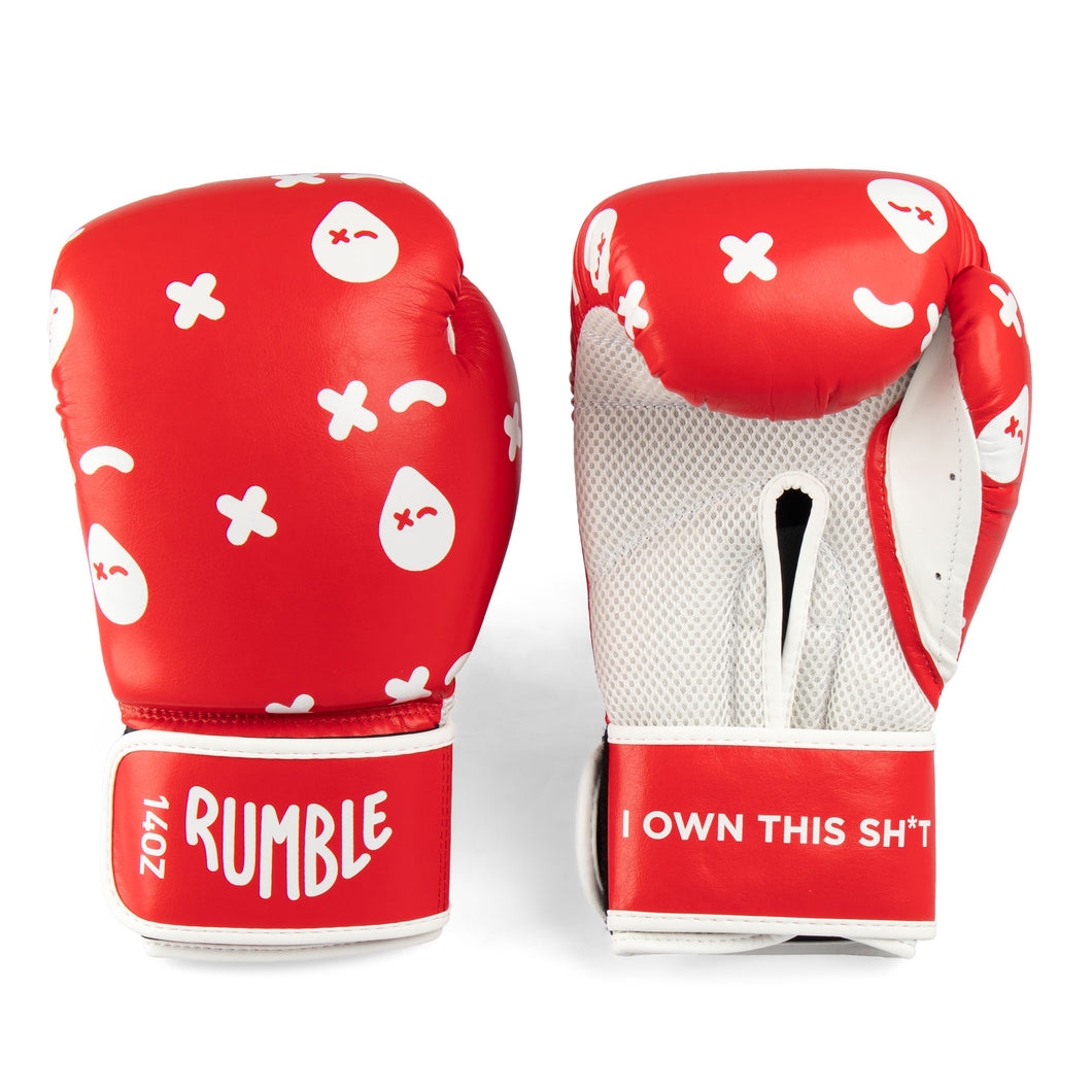 RUMBLE - REPEAT PRINT BOXING GLOVE - RED